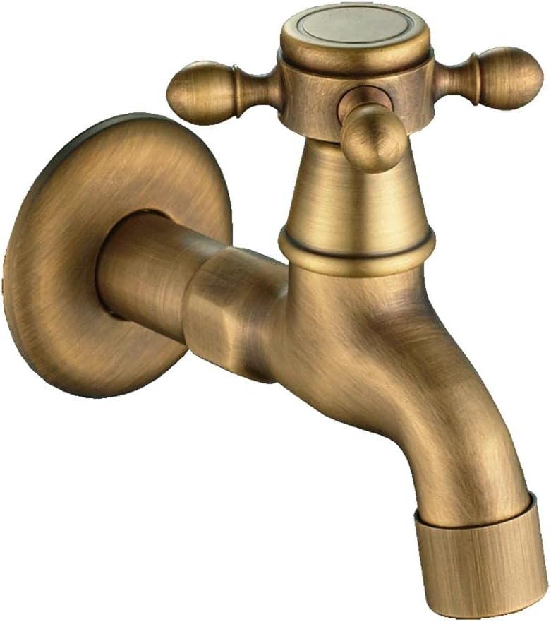 Antique Brass Garden Washing Machine Water Tap Faucet Wall Mounted Brass B| Home Improvement | Plumbing & Fixtures | Faucets