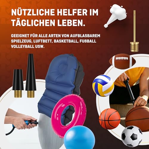HENMI Fahrradventil Adapter Set, Alle Ventiladapter Fahrrad, Autoventil Adapter und französisches Ventil Adapter mit Sortierbox, Luftpumpe Adapter, Ballnadel und Kompressor Ventiladapter