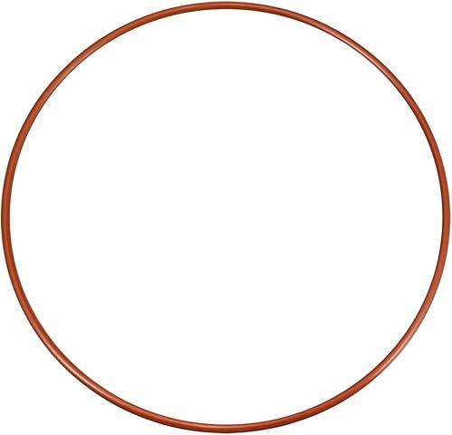 uxcell Junta tórica de silicona, 6.299 in OD, 6.024 in de diámetro interior, 0.138 in de ancho, junta de anillos de sello VMQ, rojo