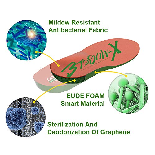 Festnight Inserções esportivas universais Palmilhas resistentes a choques com suporte de arco Palmil