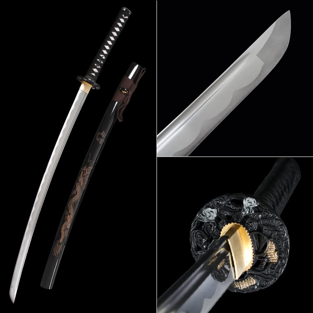 LQBJ Katana All Tang Hand-Grinding Super Domineering Fighting Sword High Hardness Combat Sword Super Sharp Combat Knife