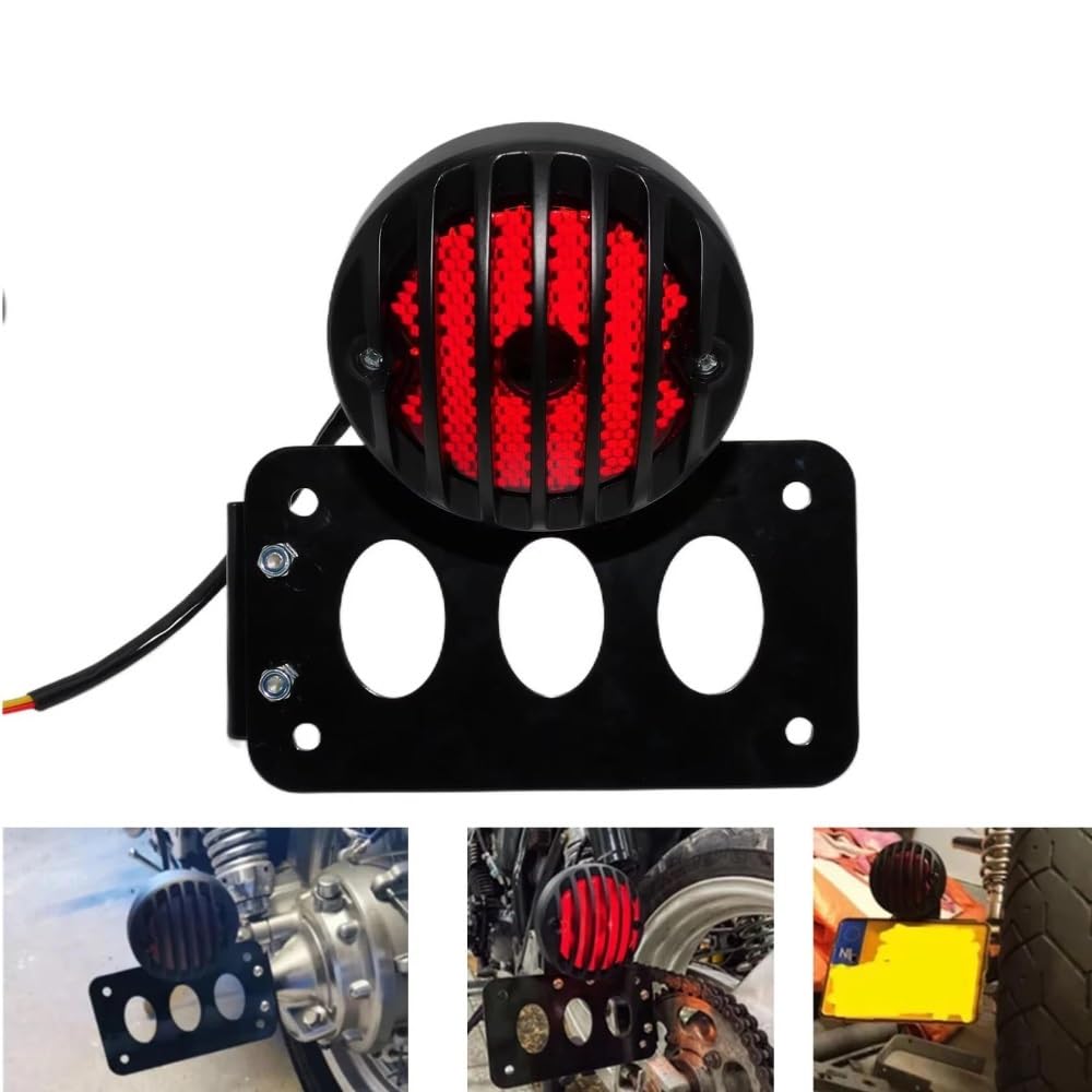 Dla Harley Chopper Bobber Sportster Y&AMAHA Uchwyt Tablicy Rejestracyjnej Z Mocowaniem Bocznym Na Tylną Lampę Motocyklową wspornik tablicy rejestracyjnej motocykla