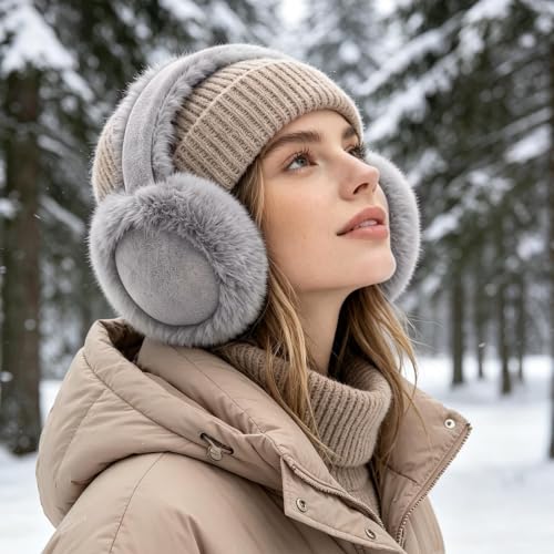 Piuwrlz Women's Plush Winter Ear Muffs Adjustable Headband - image 2