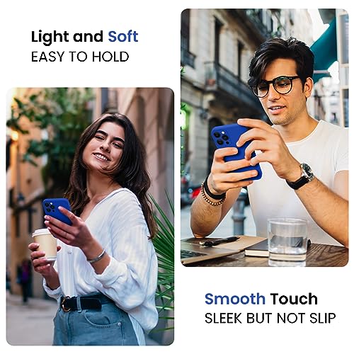 Image of FireNova Designed for iPhone 13 Pro Max Case, Silicone [Camera Protection] Phone Case, Soft Anti-Scratch Microfiber Lining Inside, 6.7 inch, Klein Blue