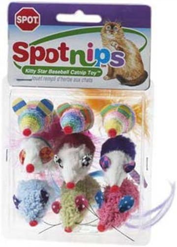 Ethical Rainbow Mice Cat Toy, 9-Pack