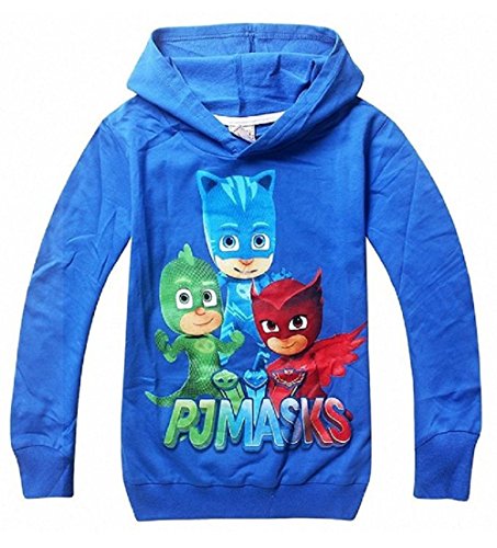 Owone Box PJ Masks Baby Kids Long sleeve fleece T-shirt hoodies, Blue