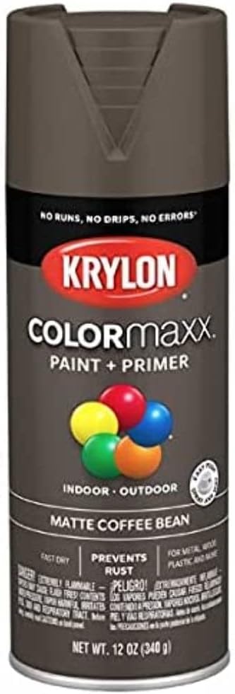 COLORmaxx Spray Paint, Coffee Bean, Matte, 12-oz.