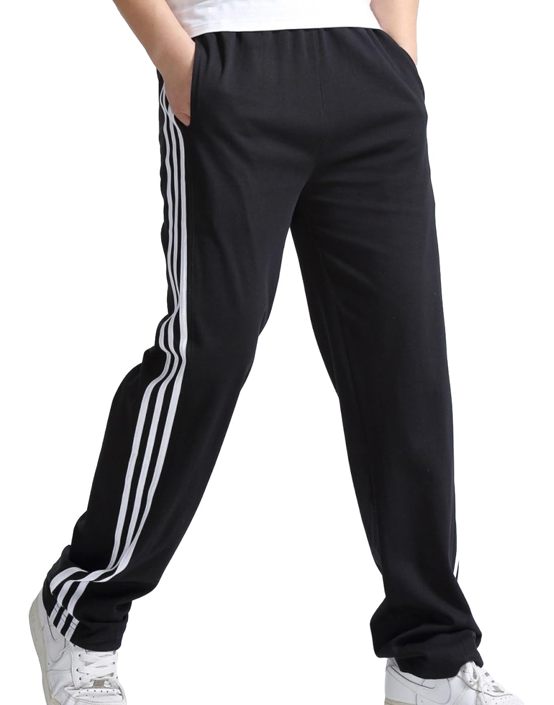Men's Jogger Sweatpants,Long Jogger Sweatpants for Men,Lounge Pants with Zipper Pockets Athletic Pants Traning Track Pants