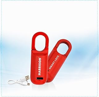 HARRISON Mini Smart Fingerprint Padlock | Biometric USB Rechargeable Anti-Theft Lock | Keyless Security Lock for Luggage, Price In India