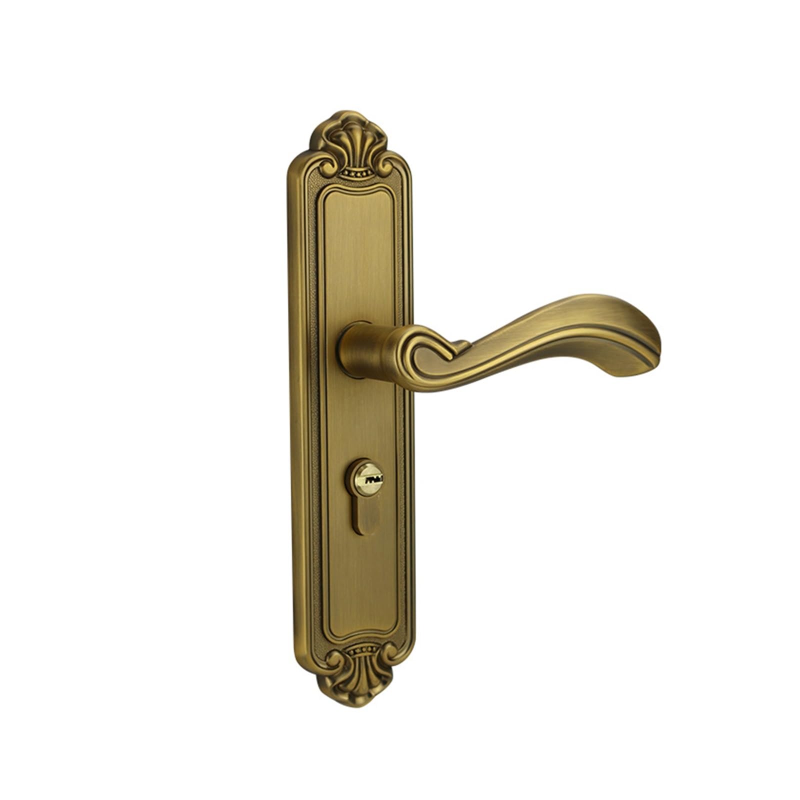 nxjaSDH Lock and Handle Sets, Indoor Integrated Mechanical Door Lock Qinggu Huanggu Bedroom Silent American Handle(M11 117 Yellow Bronze)