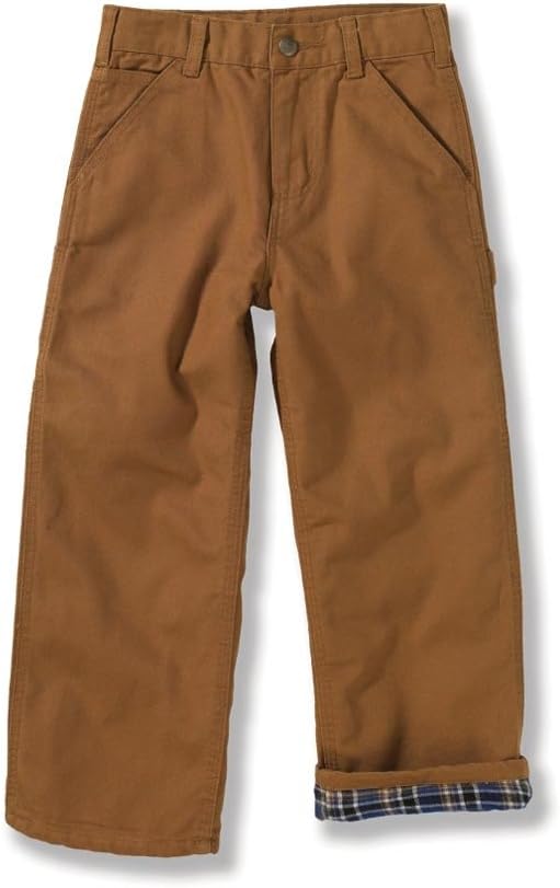 Carhartt Boys Flannel-Lined Canvas Dungaree Pants