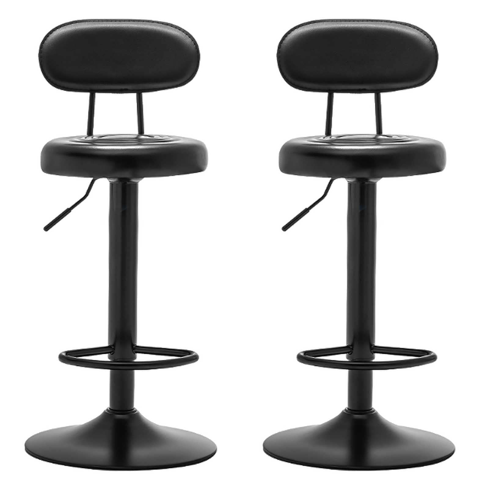 Tabouret de bar rotatif à 360 degrés réglable en hauteur avec dossier ergonomique