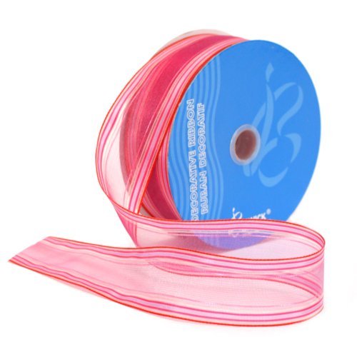 Berwick Wired Edge Surprise Sheer Craft Ribbon, 1-1/2-Inch Wide by 50-Yard Spool, Beauty