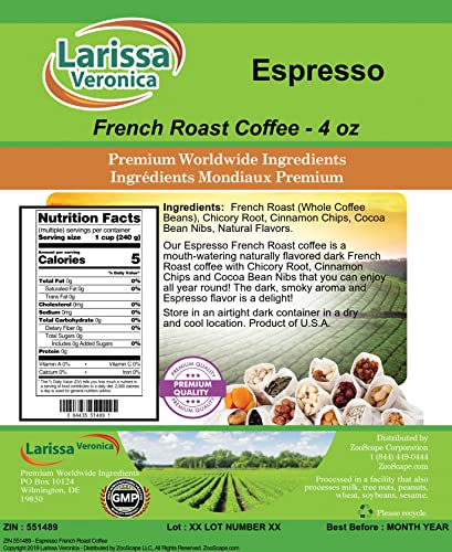 Espresso French Roast Coffee (2 Pack, 4 oz, En grano) miniatura 2