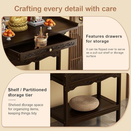 Petite table d'autel polyvalente pour ranger ses objets de méditation - 6