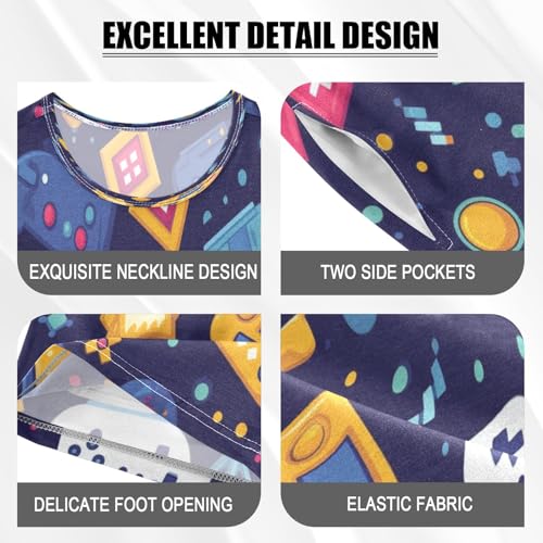 Games Console Kids Pjs Set Boys Girls Summer Short-Sleeve Sleepwear Pajamas 2PCS4