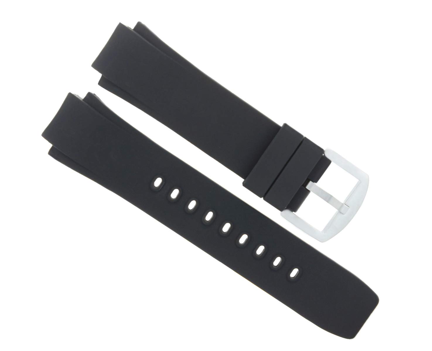 Ewatchparts26/18MM SILICONE RUBBER BAND STRAP COMPATIBLE WITH IWC 3538 DUAL CROWN AQUATIMER AUTOMATIC