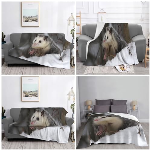 Couverture en micro polaire chaude et légère pour canapé et lit Opossum - 6