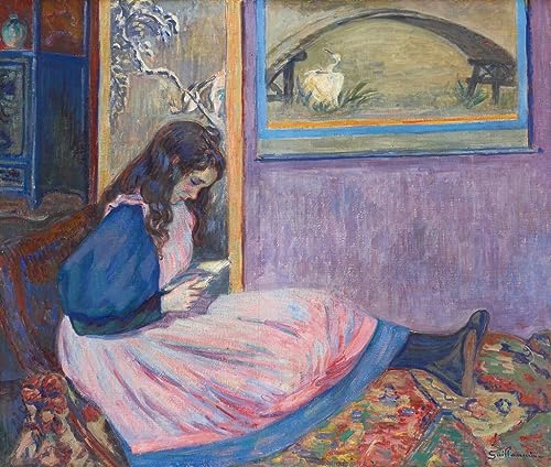 Poster Image Impression Sur Toile Lecture Guillaumin Déco Murale 60x90cm