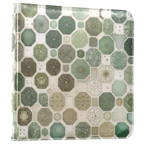 Álbum de Fotos Autoadhesivo DIY Scrapbook Patrón Panal Plantas Verde Encuadernador de 3 Anillos Álbum de Fotos 40 Páginas 8x10 para Recuerdos miniatura 1