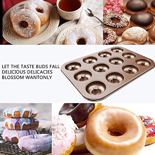 ProLeo Donut Moulds, 12 Non-Stick Metal Baking Tray Baking Mould for Cake Biscuit Bagel Muffin Doughnut Tub Cake, We Love Baking Baking Mould, Metal - Image 6