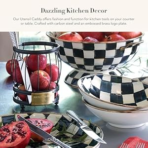 MACKENZIE-CHILDS Utensil Caddy, Sturdy Cutlery Organizer for Table or Countertop MACKENZIE CHILDS Utensil Caddy Sturdy Cutlery Organizer for Table or Countertop