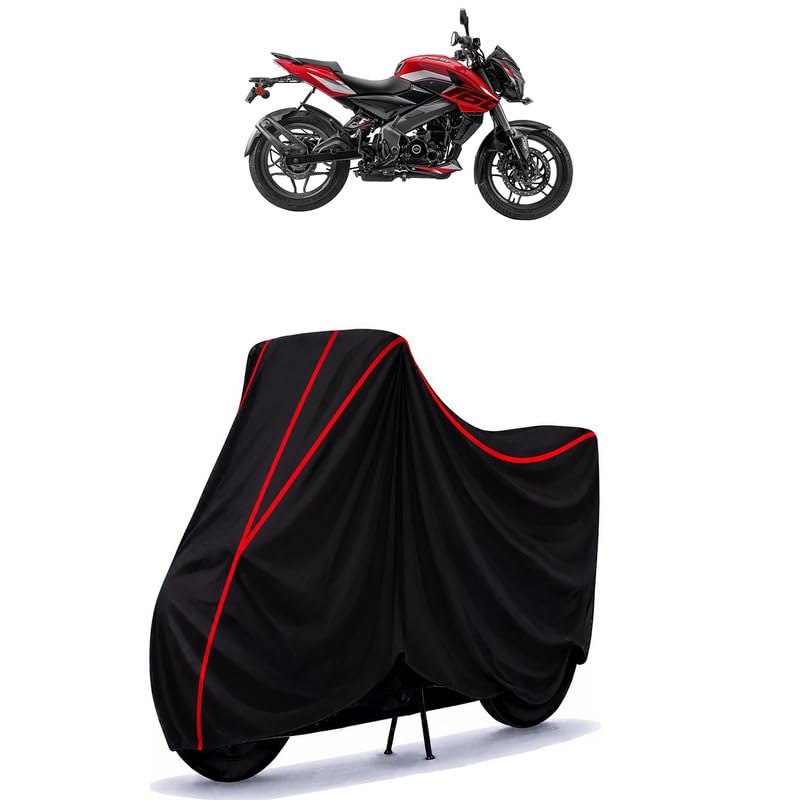 Image of Bajaj Pulsar NS160 Water Resistant Bike Cover for All Motorcycles & Rain | Heavy Duty Taffeta Fabric | UV Protection, Dustproof, Scratchproof | All Weather Two Wheeler Body Cover with Elastic Bottom