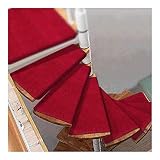 Alfombrilla Antideslizante para peldaños de Escalera, Alfombra Acolchada Antideslizante para peldaños de Escalera - Paquete de 5 Alfombrillas seguras para escaleras de Caracol y con Giro a l