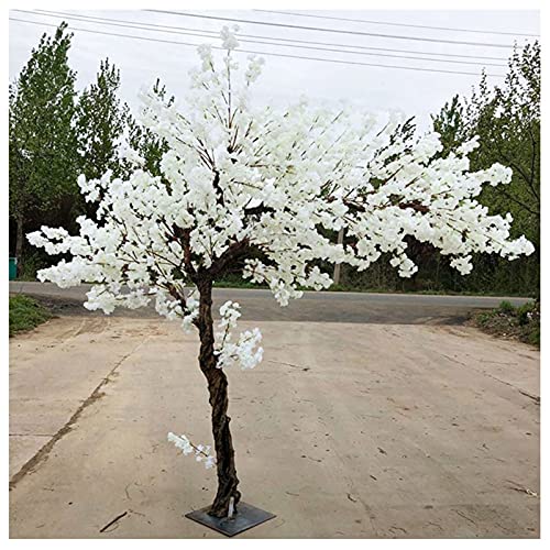 Ewyi Artificial White Lean Blossom Cherry Tree, Lean Silk Sakura Flowers Tree, Faux Lean Peach Flowers Tree For Wedding Party Home Decor Indoor Or Outdoor 62 In, Blue #TOP1