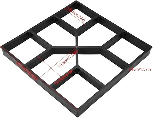 Miniatura 5 de Molde de hormigón de pavimento, pavimento de pavimento Molde de hormigón Molde de piedra escalonadora de césped de jardín, moldes de piedra