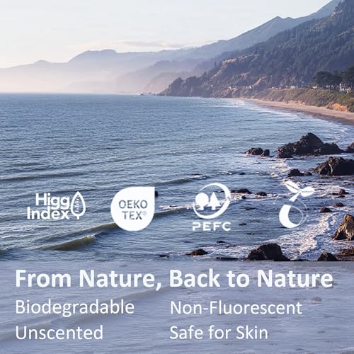 Ourmed Life Gesichtsreinigungstücher, 100 biologisch abbaubare Einweg Hautpflegetücher für empfindliche Haut, fusselfreie Abschminktücher