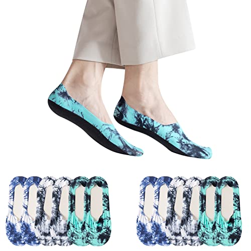 Caudblor 6 Paires Chaussettes Homme Femmes Protège-Pied Invisible Soie Nylon Socquettes anti-dérapant Silicone Multicolore 38-44 Cover