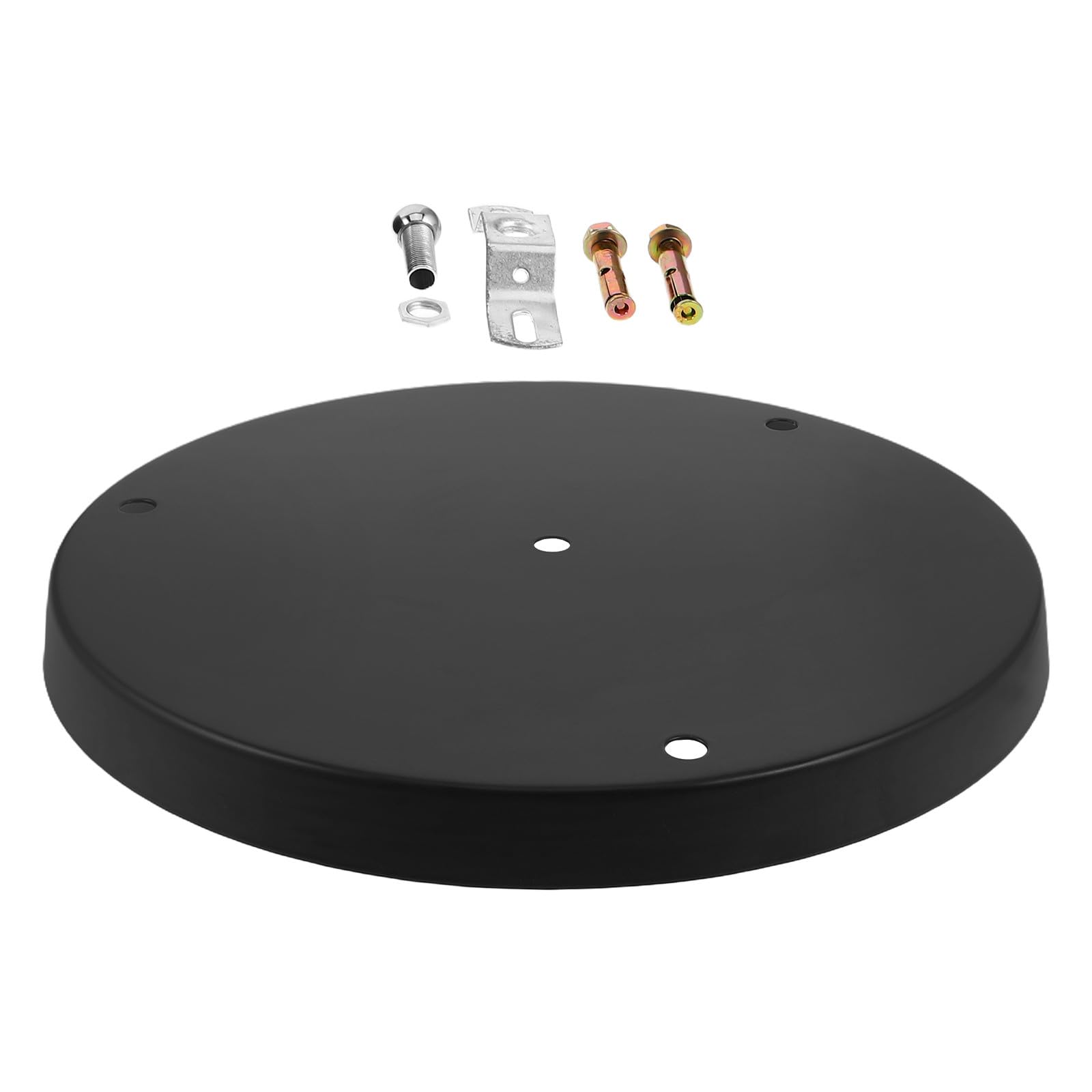 Base de techo de diseño industrial negro mate para lámparas de araña