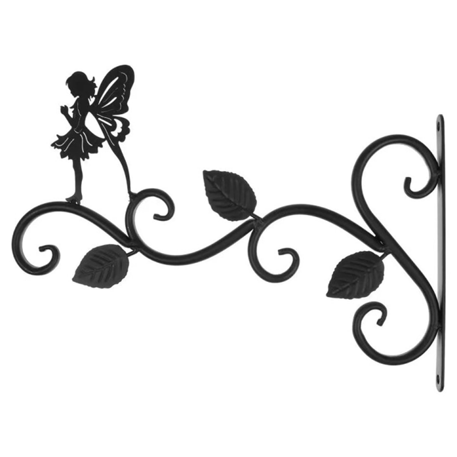 MDSIOKHJ Hanging Basket Bracket 11.8inch Hanging Plant Bracket Iron Decorative Wall Hanger Hooks Black for Flower Baskets Wind Chimes