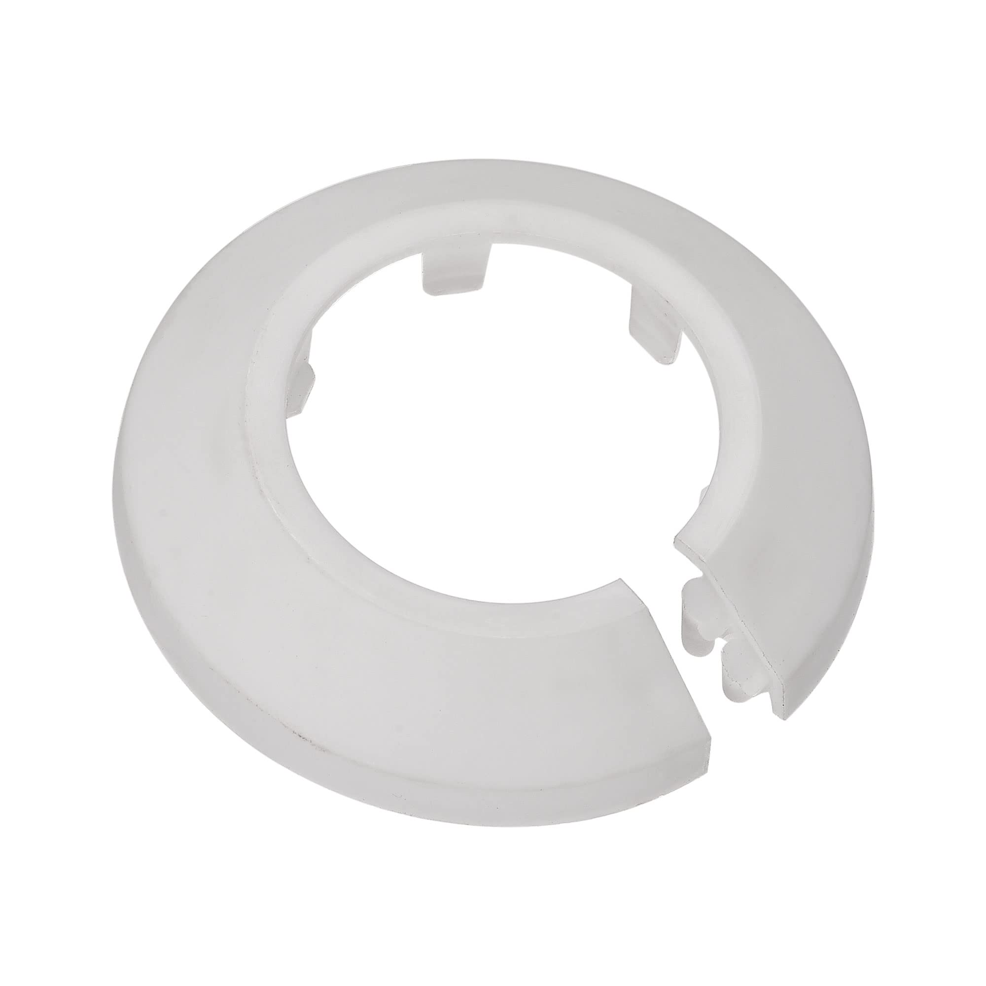 sourcing map Pipe Cover Decoration, 34mm PP Plastic Escutcheon Water Pipe Drain Line Cover White 10pcs