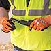KLEIN TOOLS 60581 Work Gloves, Knit Dipped Cut Resistant ANSI A1 Nitrile Coated Gloves, Nylon-Spandex, Touchscreen Capable, Large, 2-Pair