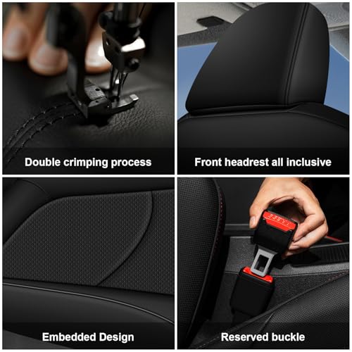 Seat Covers for Toyota Sienna 2021 2022 2023 2024 2025 LE, XLE,8 Seats,2nd Row 4/2/4 Split,Custom Fit Full Set Sienna Seat Covers,Durable and Breathable Faux Leather,Airbag compatible(Black/Gray)