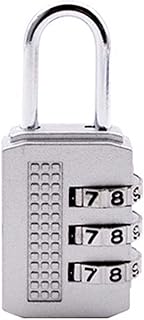 1 Pcs Suitcase Locks with 3 Digit Combination Padlock Codes,Small Padlocks Luggage Locks Padlocks with Outdoor Travel Luggage Suitcase Baggage School Gym Lockers Laptop Bag-Silver