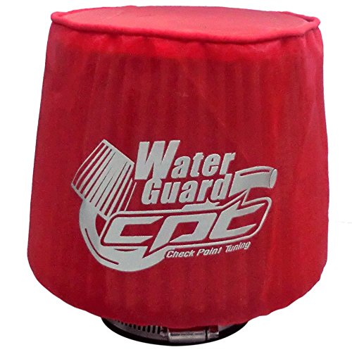 CPT Universal Water Guard Short Ram Cold Air Intake Pre-Filter Air Filter Cover CPT-WG-S-R (Small 5.25"Wx6.25"H, Red)
