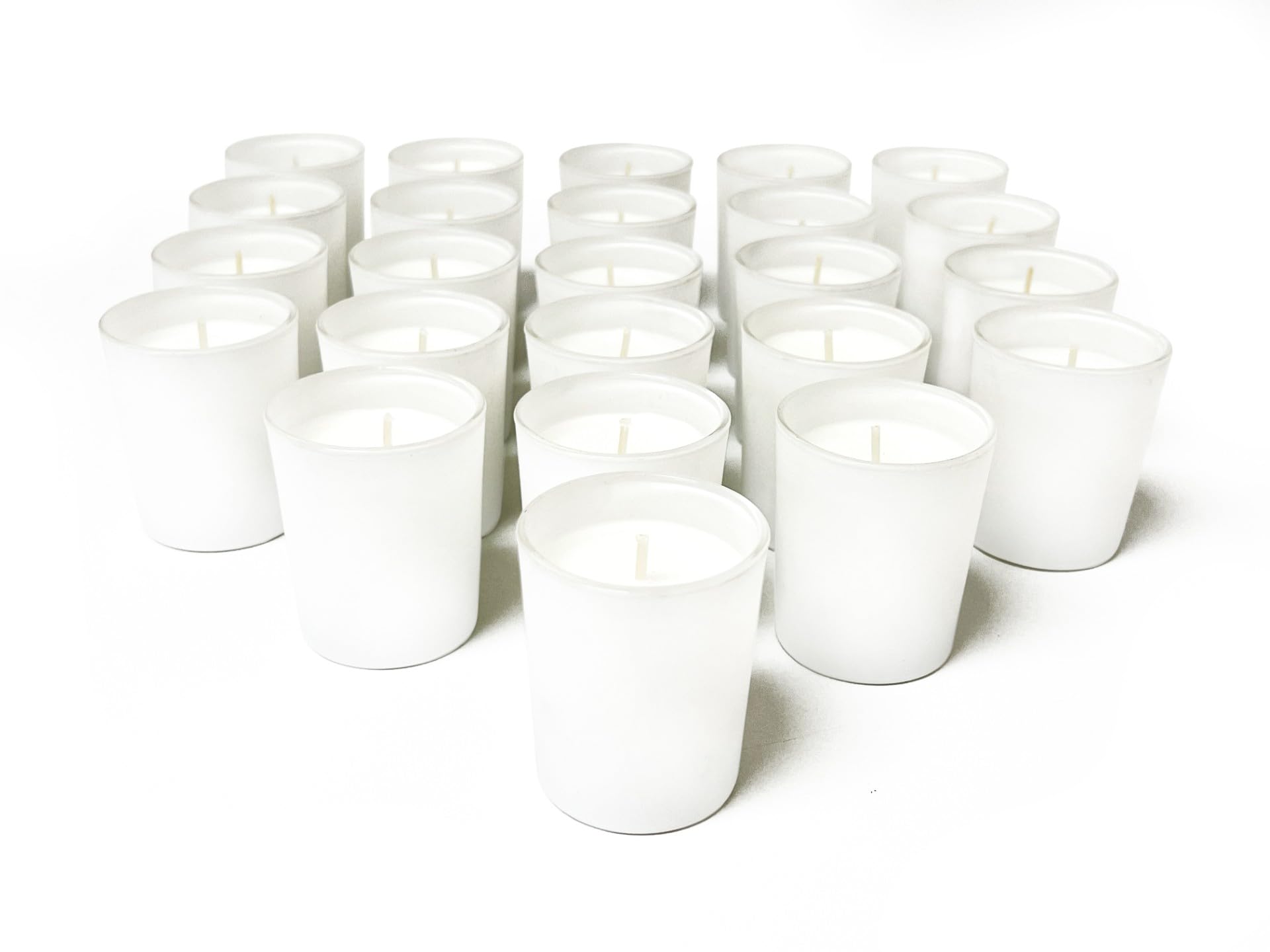 Simply Soson Votive Candles Bulk, 24 Filled White Votive Candle Holder, 10 Hours Burn time, Small Candles, Bulk Candles, Unscented Candles, Candle Votives for Wedding, Holiday