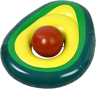 Tounature Inflatable Avocado Pool Float Floatie with Ball Large Blow Up Toys Water Fun Inflatable Summer Beach Floatie Swimming Floaty Party Toys Lounge Raft for Adults