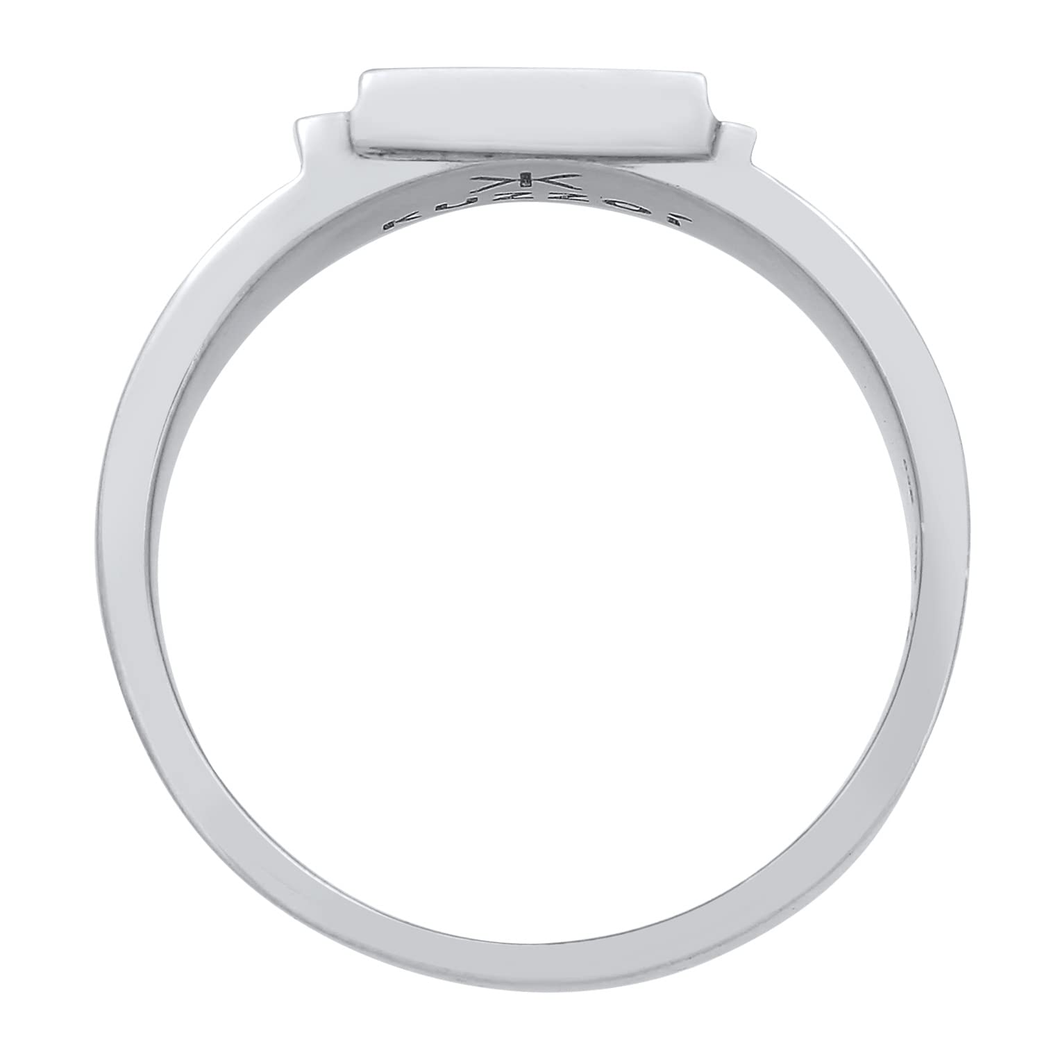 Kuzzoi Anillo de sello para hombre cuadrado mate oxidado en plata de ley 925 maciza, clásico anillo de plata para hombre (10 mm), anillo de banda para hombres en el tamaño del anillo 60-66, 0607311422