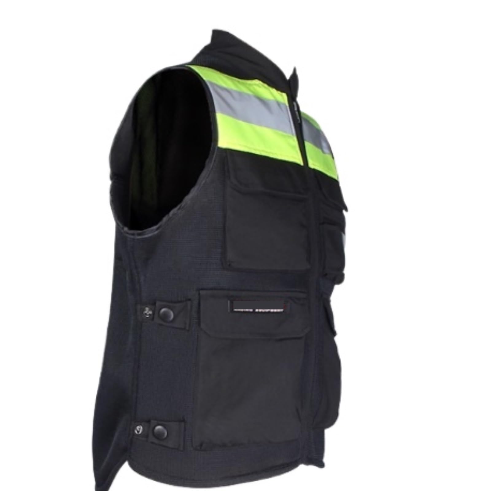 Chaleco De Reflectante Ropa De Trabajo Chaleco Reflectante For Ciclismo, Ropa De Trabajo Fluorescente For Exteriores(Black,3XL)