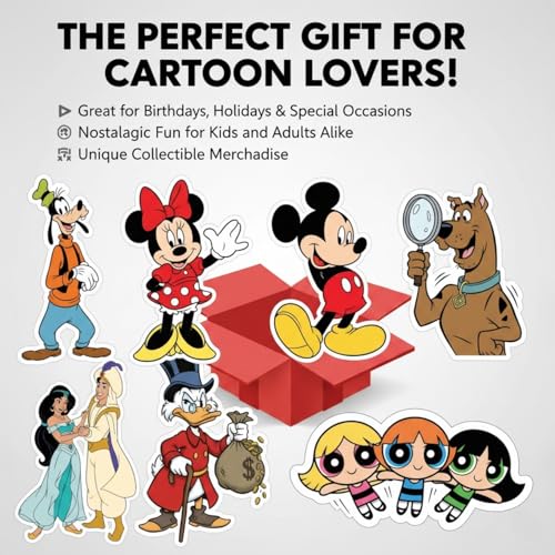 Image of Old 90s Cartoon Fridge Magnets - Set of 10 Classic TV Show Collectible Magnets for Fridge, Locker & Kitchen Decor