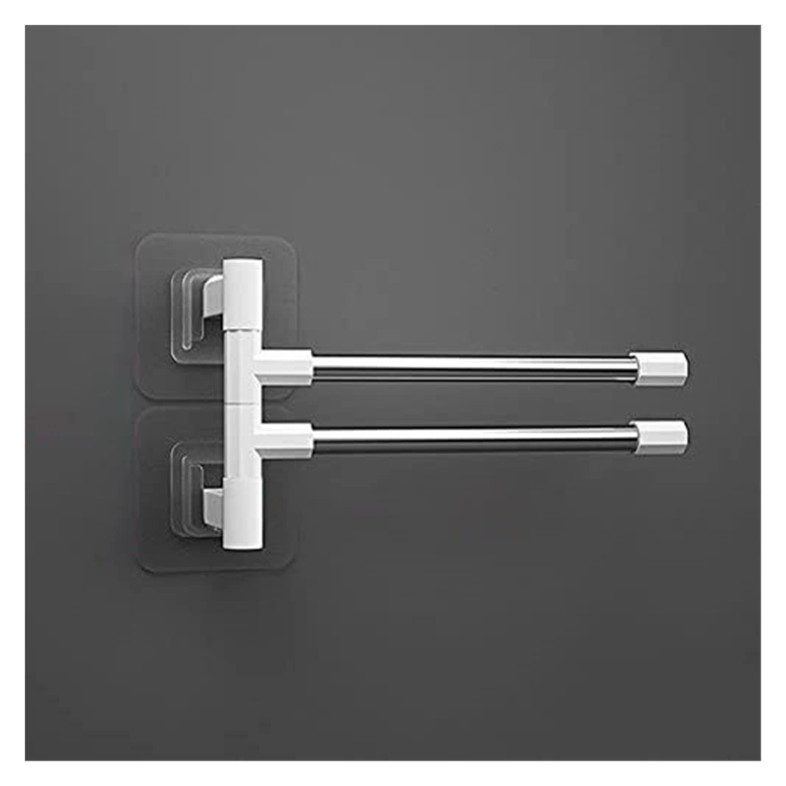 FGXHHS Towel Rail Shelf Bathroom Rotation Rack Punch-Free Stainless Steel Organizer Hanging Wall Shelves Toilet Holder Bar (Blue : 2 Layers)