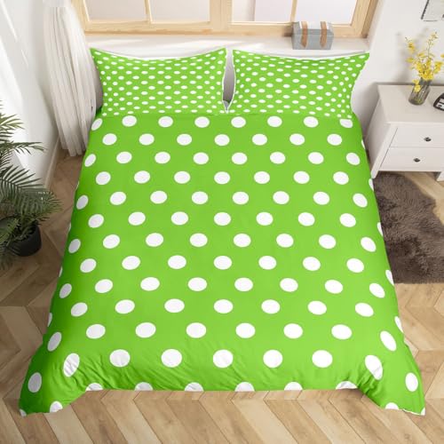 Housse de couette moderne et douce Manfei verte pour chambre - 4