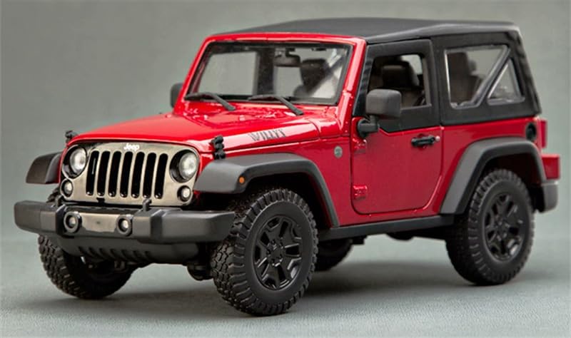 Modelo prearmado Jeep Wrangler 2014 Rojo 1:18 miniatura 4