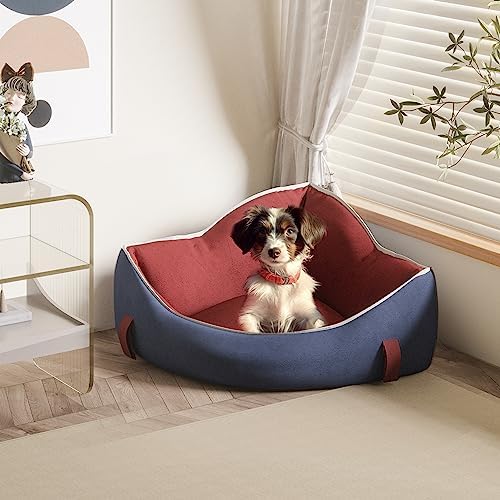 Dog Beds for Small Medium Dogs & Cats, AntiAnxiety Dog Bed, Calming