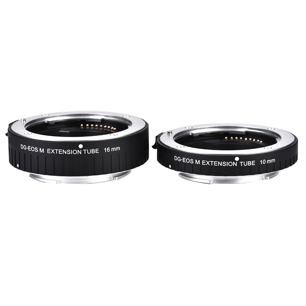 Juego de Tubos de extensión Macro de Enfoque automático de 10 mm + 16 mm para cámaras DSLR (DG-EOS M)