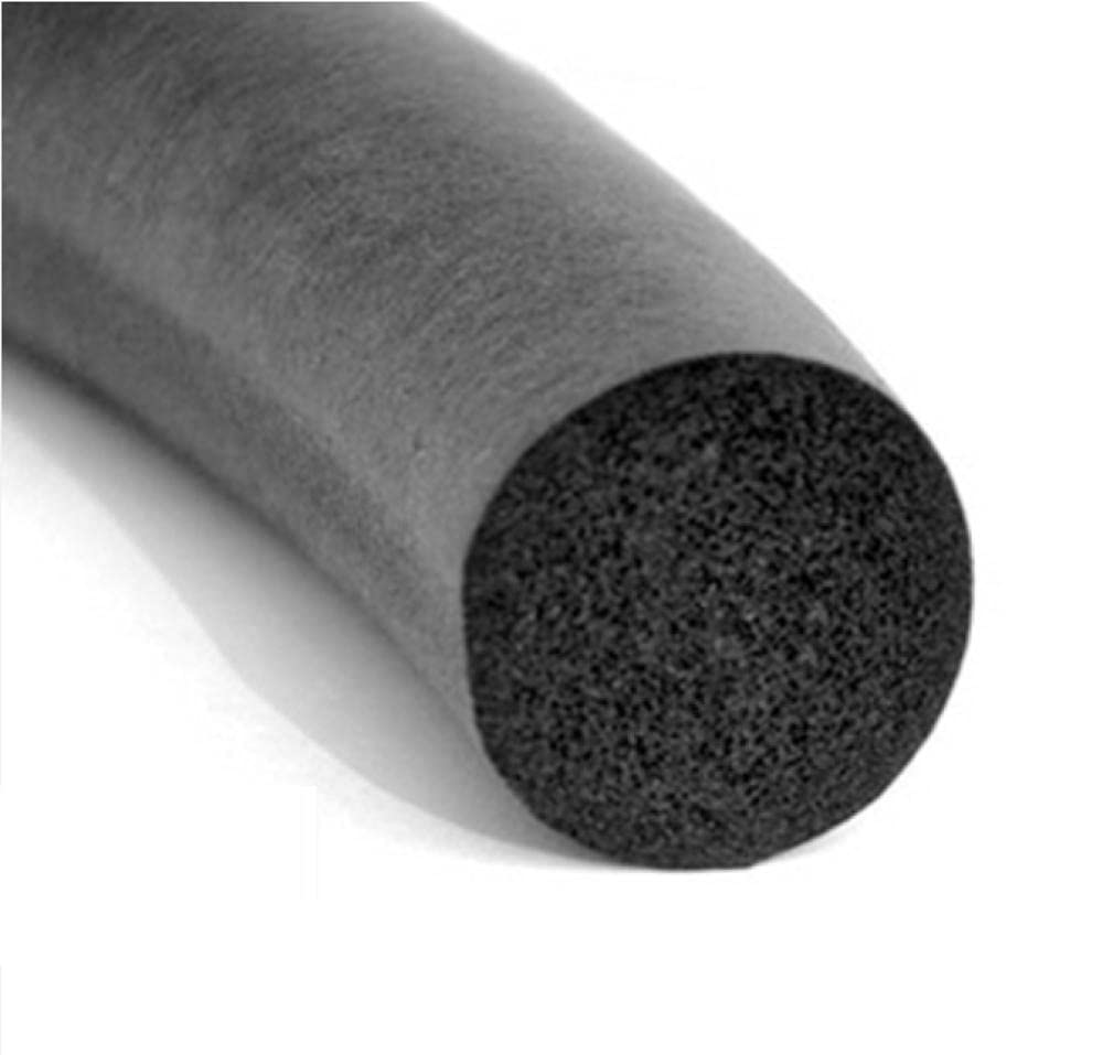 Strip rond, éponge, bande de caoutchouc noire, bande de mousse en caoutchouc-8mm * 100m